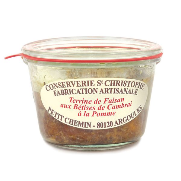 Alim prd01 terrine de faisan aux betises de cambrai a la pomme sas ferme saint christophe
